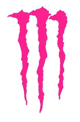 Monster Stickers on Monster Energy Sticker     Pink In Color   Monster Energy Clothing